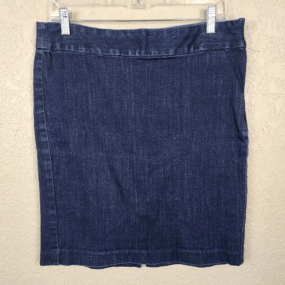 Tommy Hilfiger Vintage Dark Wash Denim Pencil Skirt Size 8 (6905)